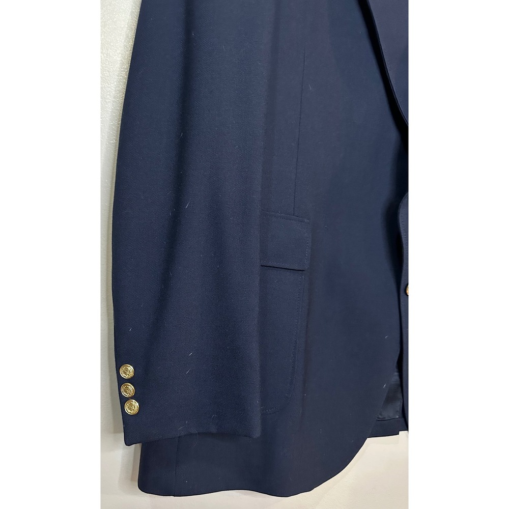 Botany 500 Mens Navy Blue Blazer Sport‎ Coat Gold Crest Buttons Made in USA - Picture 4 of 6